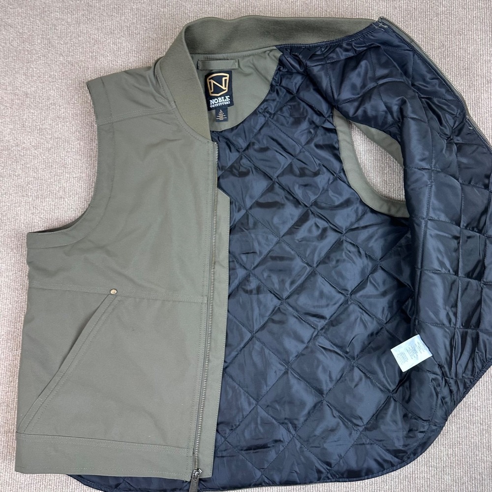 Noble Outfitters N3 Work Vest Mens  durable full zip  polyester canvas olive (L) - Picture 2 of 3